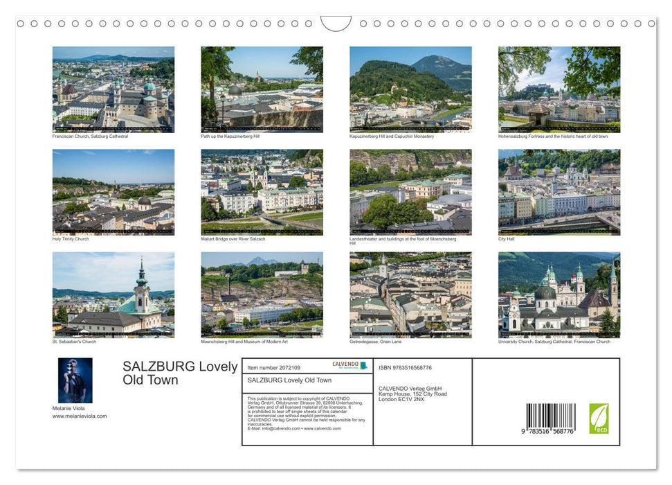 SALZBURG Lovely Old Town (CALVENDO Monthly Calendar 2026)