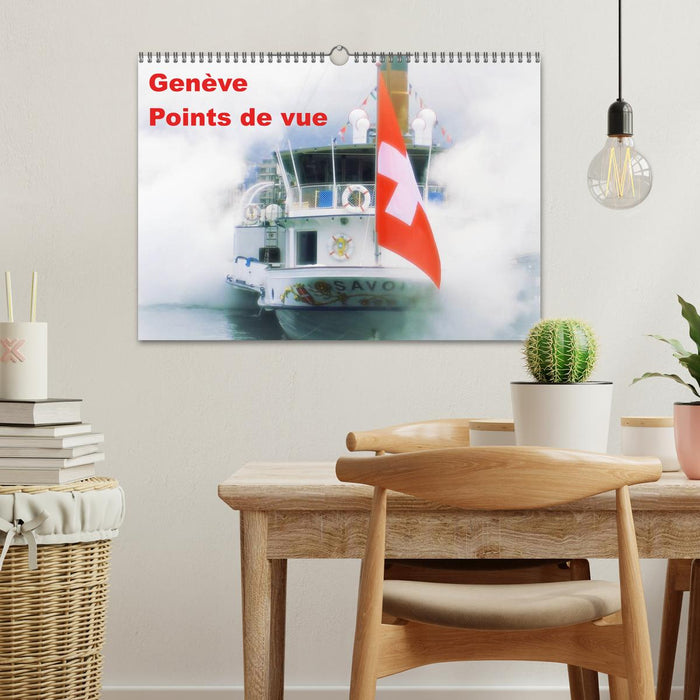 Genève Points de vue (CALVENDO Calendrier mensuel 2026)
