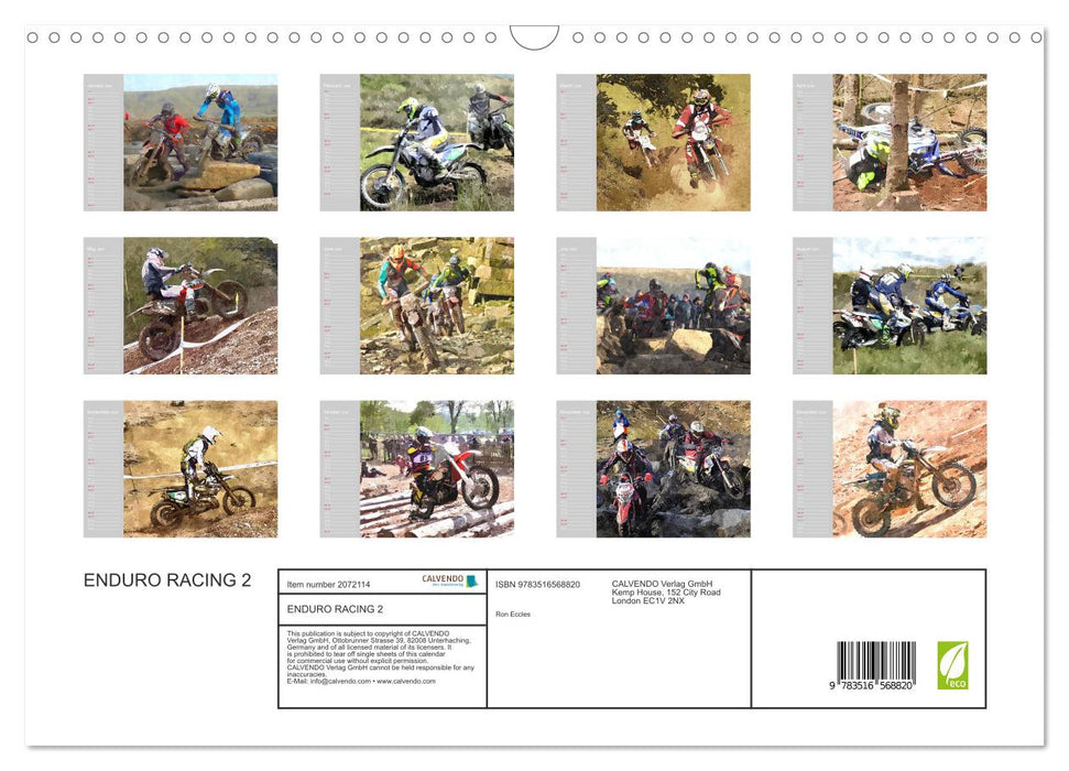 ENDURO RACING 2 (CALVENDO Monthly Calendar 2026)