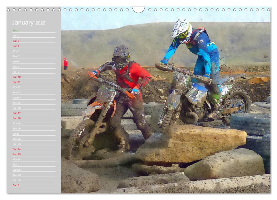 ENDURO RACING 2 (CALVENDO Monthly Calendar 2026)