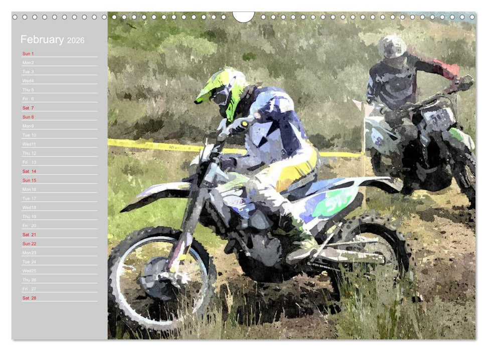 ENDURO RACING 2 (CALVENDO Monthly Calendar 2026)