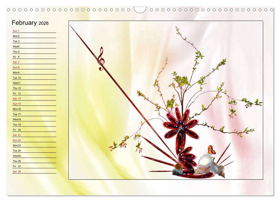 Enchanting Ikebana (CALVENDO Monthly Calendar 2026)