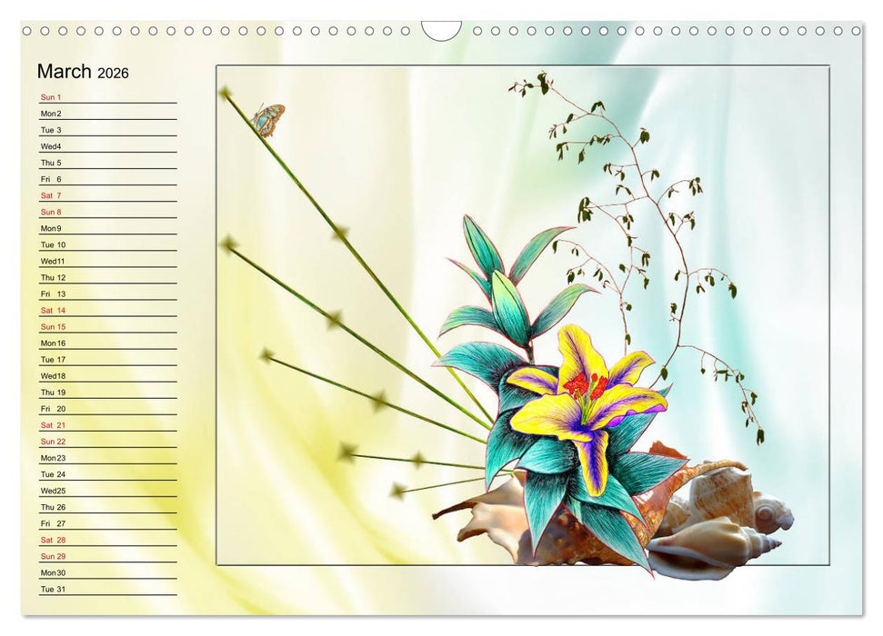 Enchanting Ikebana (CALVENDO Monthly Calendar 2026)