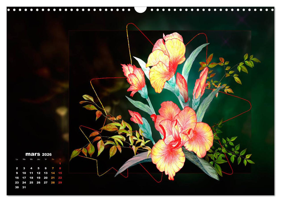 Images d'art Ikebana (CALVENDO Calendrier mensuel 2026)