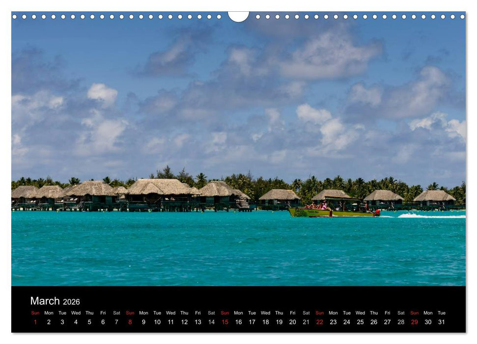 Bora Bora, Paradise islands (CALVENDO Monthly Calendar 2026)