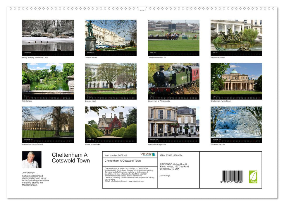 Cheltenham A Cotswold Town (CALVENDO Premium-Calendar 2026)