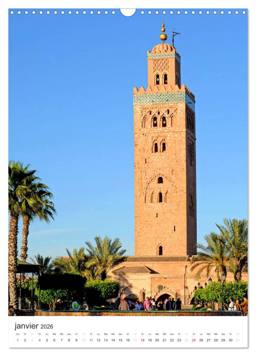 Couleurs Marrakech (CALVENDO Calendrier mensuel 2026)
