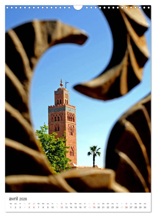 Couleurs Marrakech (CALVENDO Calendrier mensuel 2026)