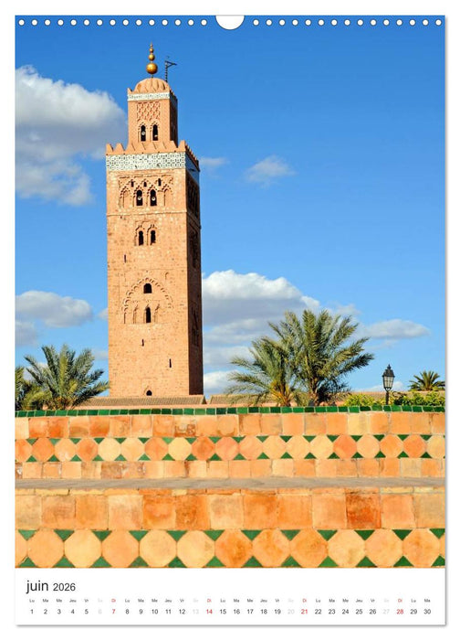 Couleurs Marrakech (CALVENDO Calendrier mensuel 2026)
