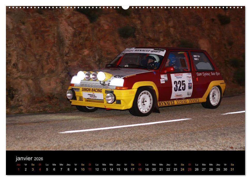 Rallye Vieilles Voitures (CALVENDO Calendrier supérieur 2026)