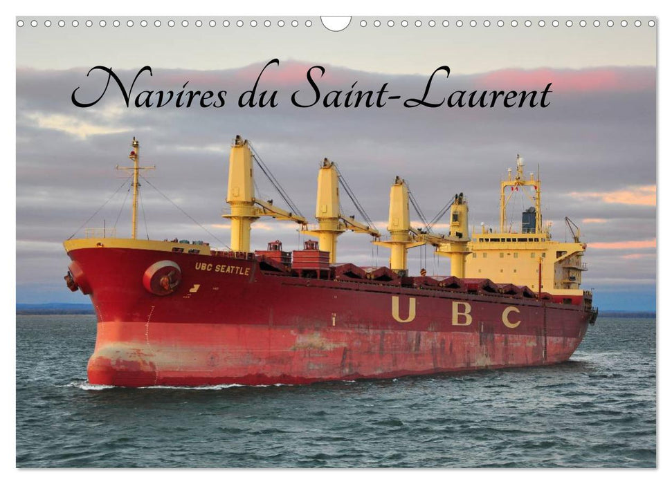Navires du Saint-Laurent (CALVENDO Calendrier mensuel 2026)