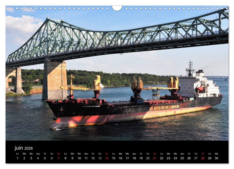 Navires du Saint-Laurent (CALVENDO Calendrier mensuel 2026)