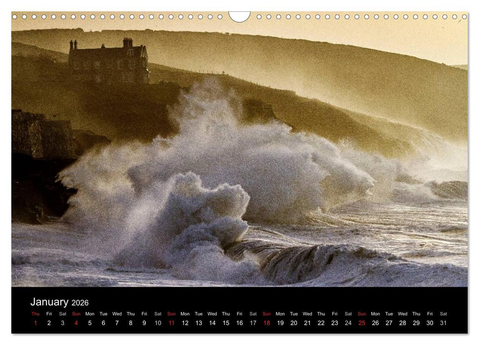 Waves in Cornwall (CALVENDO Monthly Calendar 2026)