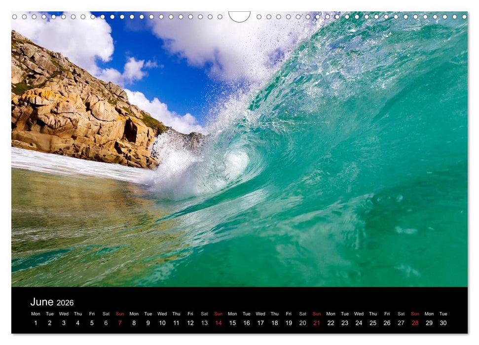 Waves in Cornwall (CALVENDO Monthly Calendar 2026)