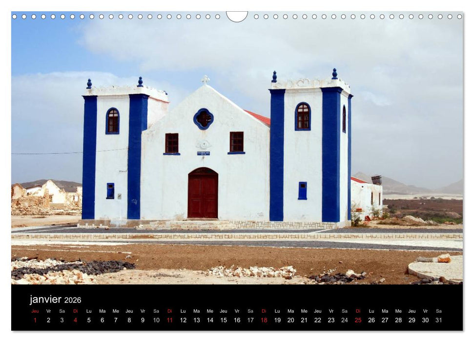 Voyage au Cap-Vert, Boa Vista (CALVENDO Calendrier mensuel 2026)