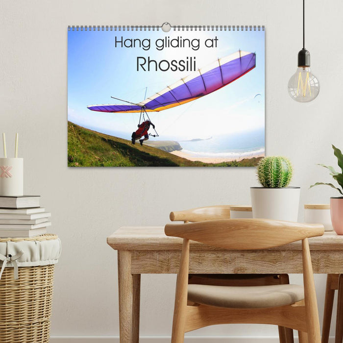 Hang gliding at Rhossili (CALVENDO Monthly Calendar 2026)