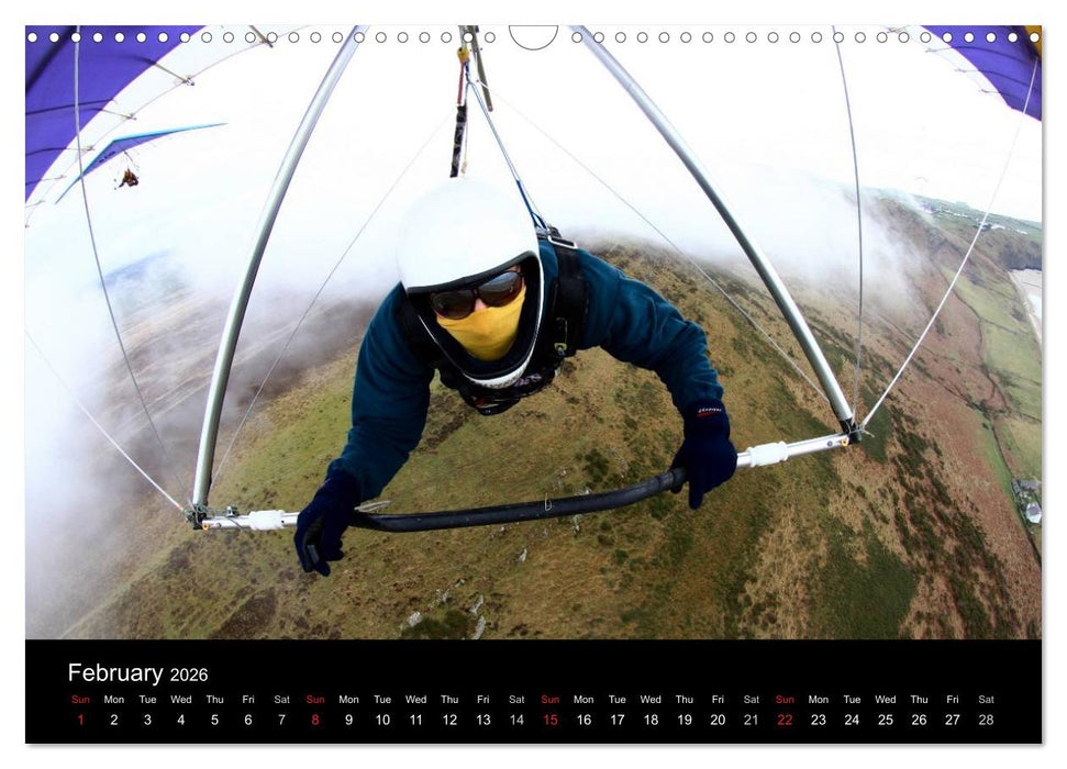 Hang gliding at Rhossili (CALVENDO Monthly Calendar 2026)