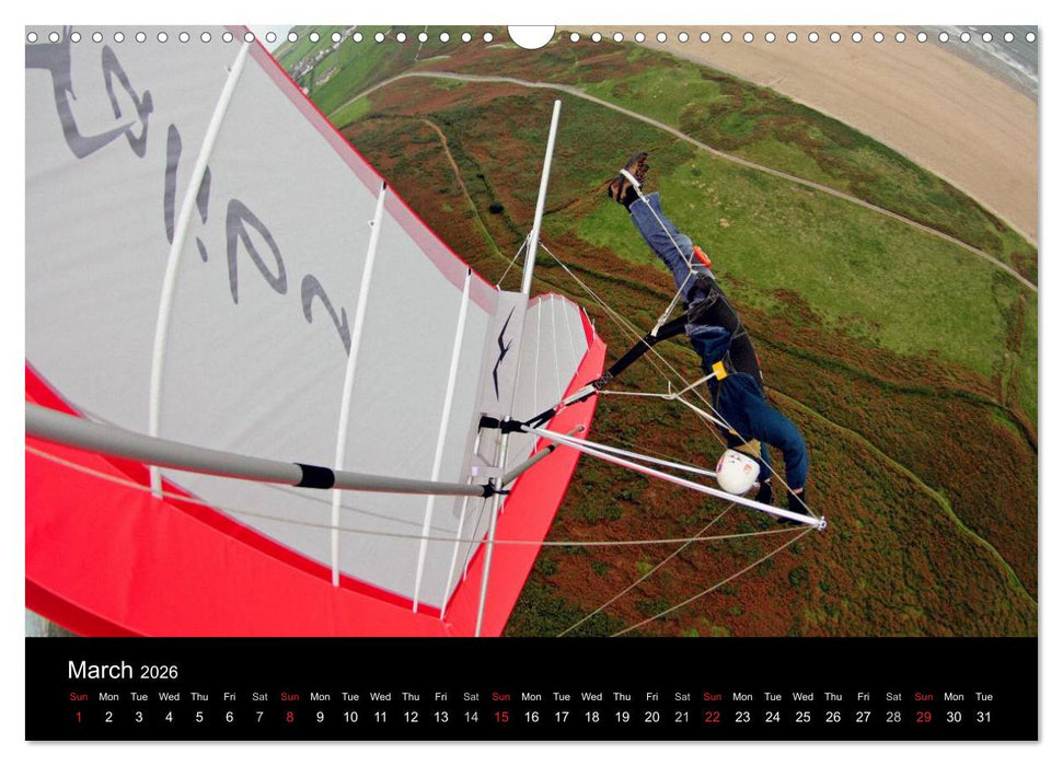 Hang gliding at Rhossili (CALVENDO Monthly Calendar 2026)