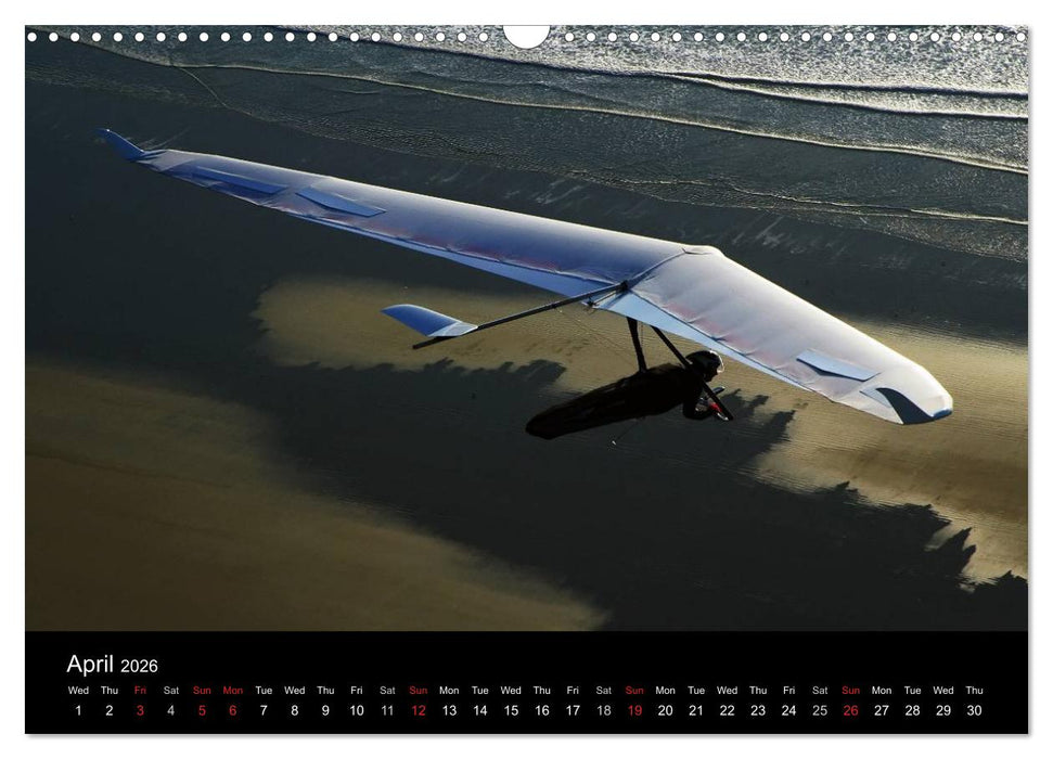 Hang gliding at Rhossili (CALVENDO Monthly Calendar 2026)