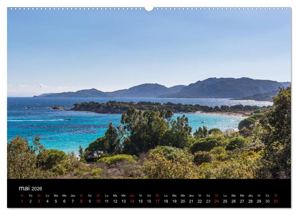 Les plus belles plages de Corse (CALVENDO Calendrier supérieur 2026)