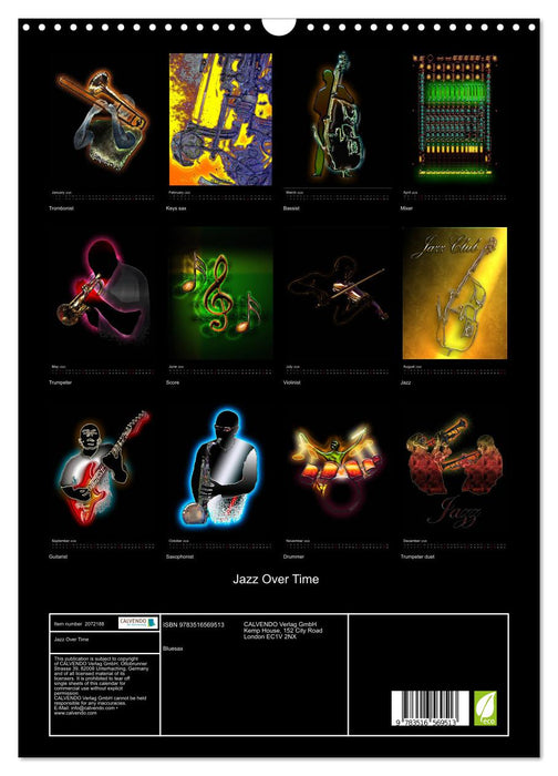 Jazz Over Time (CALVENDO Monthly Calendar 2026)