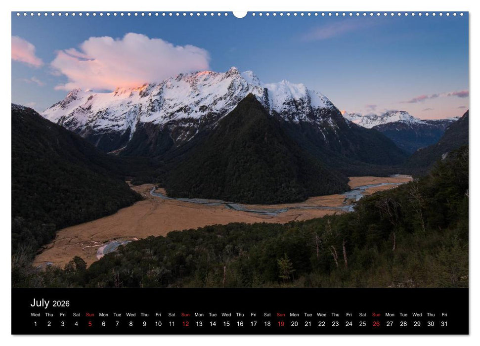 South Island of New Zealand (CALVENDO Premium-Calendar 2026)