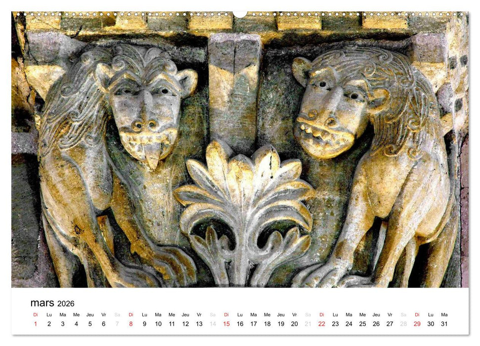 Abbatiale de Conques (CALVENDO Calendrier supérieur 2026)