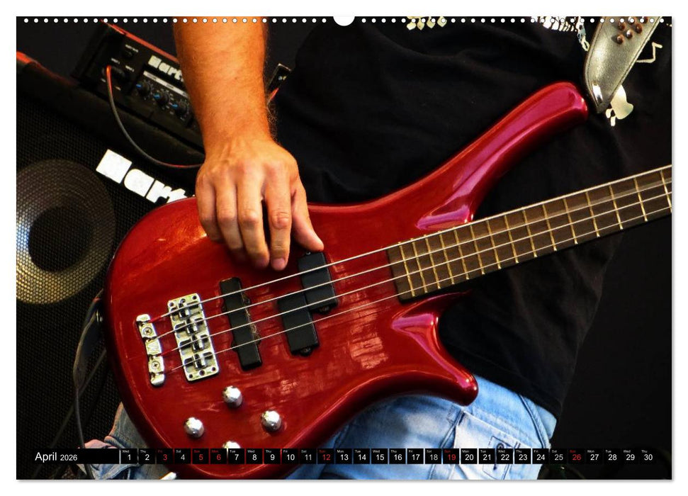 BASS GUITARS put into the spotlight (CALVENDO Premium-Calendar 2026)