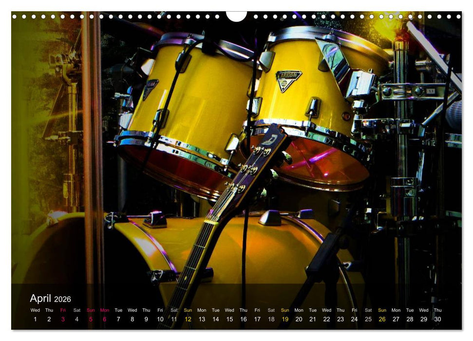 DRUMS ONSTAGE (CALVENDO Monthly Calendar 2026)