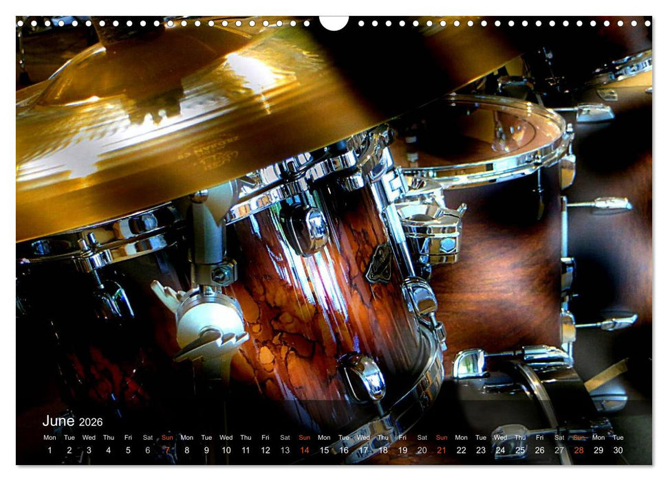 DRUMS ONSTAGE (CALVENDO Monthly Calendar 2026)
