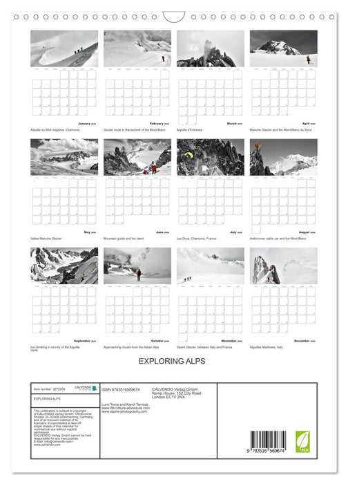 EXPLORING ALPS (CALVENDO Monthly Calendar 2026)