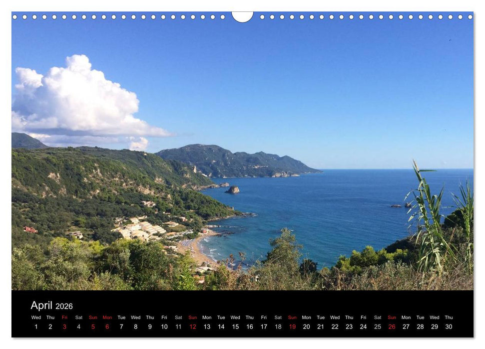 Corfu Dream Island (CALVENDO Monthly Calendar 2026)