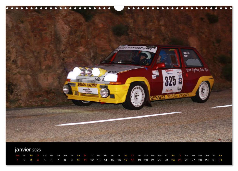 Rallye Vieilles Voitures (CALVENDO Calendrier mensuel 2026)