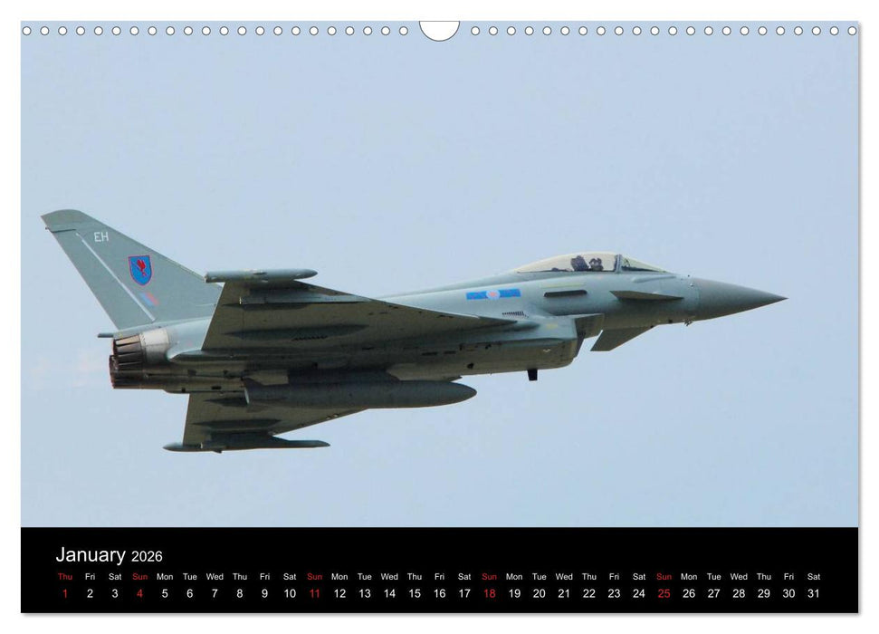 The Mighty Eurofighter Typhoon (CALVENDO Monthly Calendar 2026)