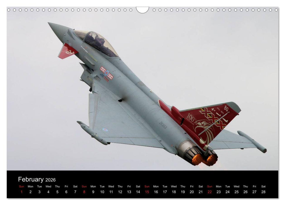 The Mighty Eurofighter Typhoon (CALVENDO Monthly Calendar 2026)