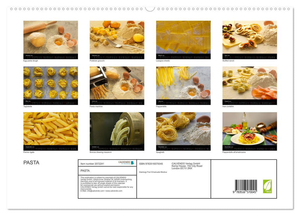PASTA (CALVENDO Premium-Calendar 2026)