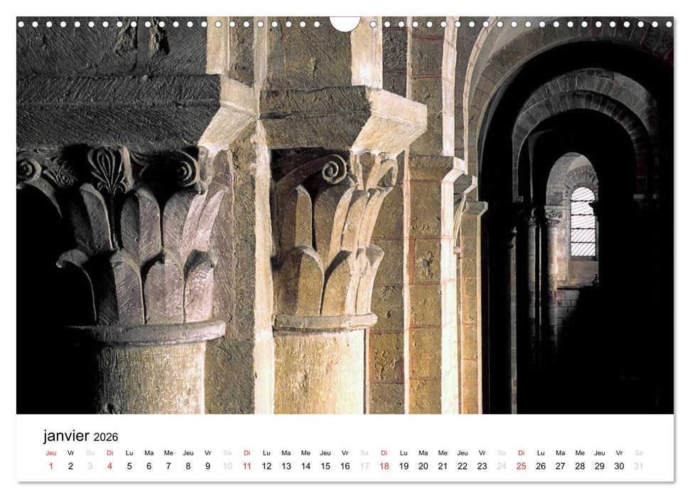 Abbatiale de Conques (CALVENDO Calendrier mensuel 2026)