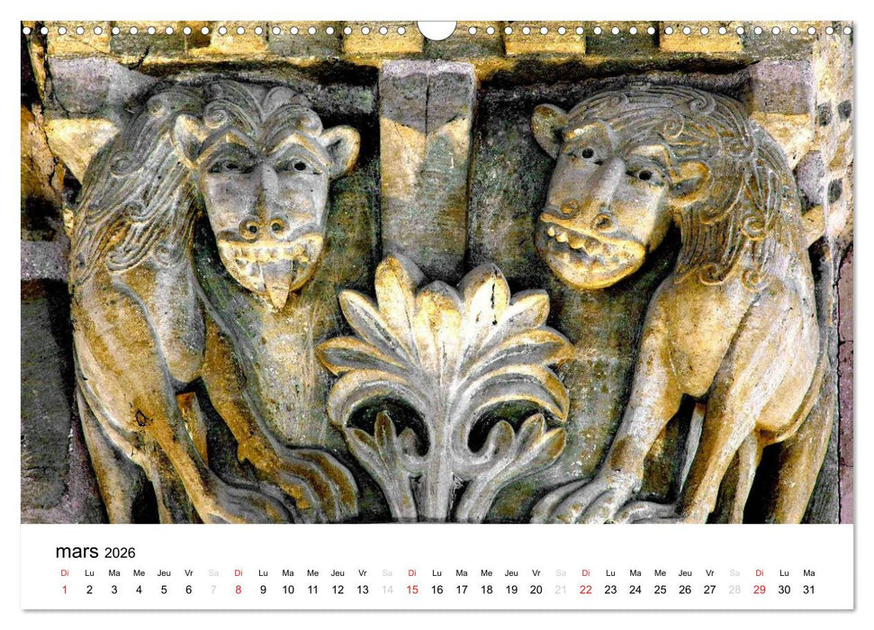 Abbatiale de Conques (CALVENDO Calendrier mensuel 2026)