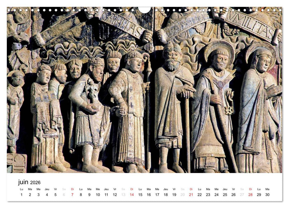 Abbatiale de Conques (CALVENDO Calendrier mensuel 2026)