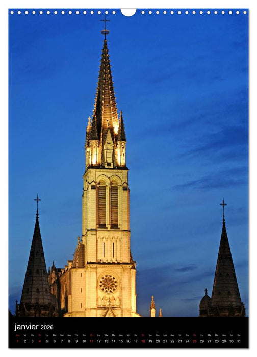 Lourdes en lumière (CALVENDO Calendrier mensuel 2026)