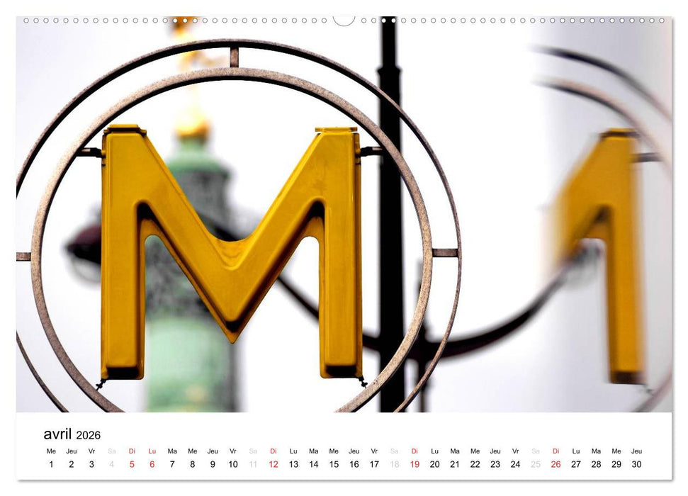 Paris Métropolitain (CALVENDO Calendrier supérieur 2026)