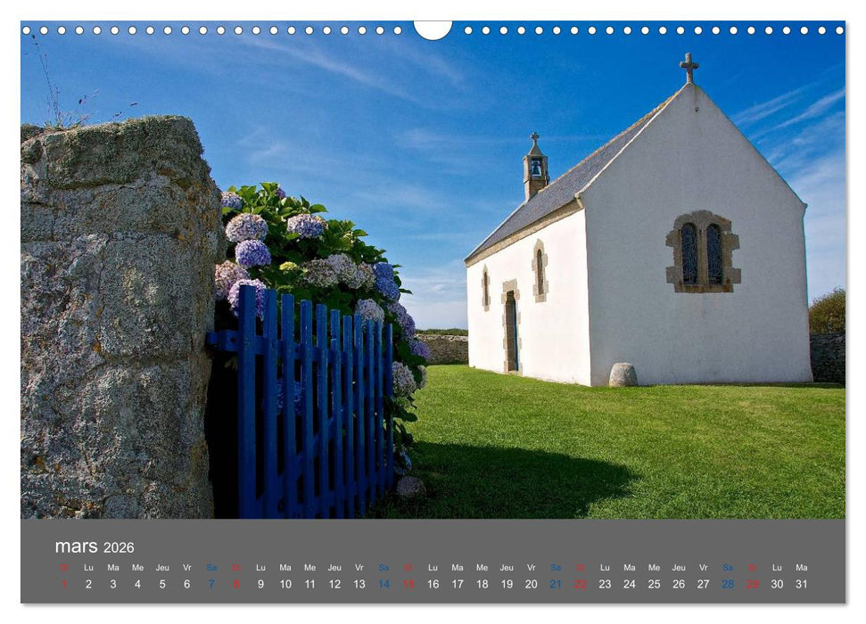 COULEURS d'OUESSANT (CALVENDO Calendrier mensuel 2026)