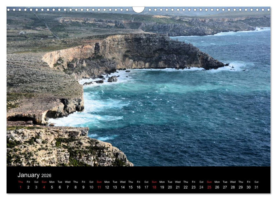 Malta Pearl of the Mediterranean (CALVENDO Monthly Calendar 2026)