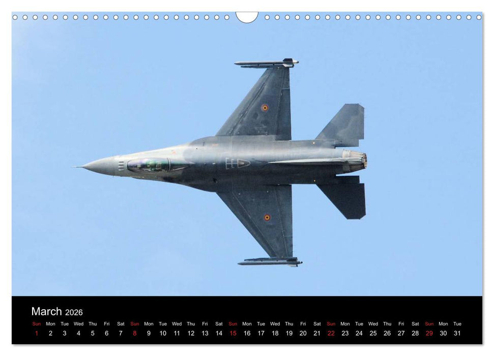 General Dynamics F-16 Fighting Falcon (CALVENDO Monthly Calendar 2026)