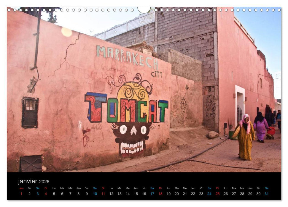 COULEURS DU MAROC (CALVENDO Calendrier mensuel 2026)