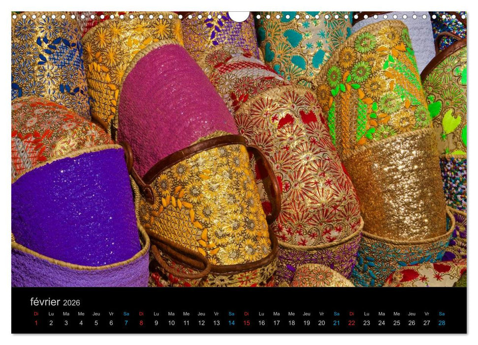 COULEURS DU MAROC (CALVENDO Calendrier mensuel 2026)