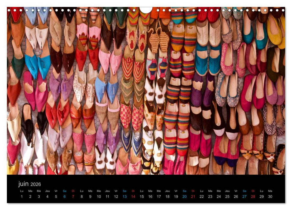 COULEURS DU MAROC (CALVENDO Calendrier mensuel 2026)
