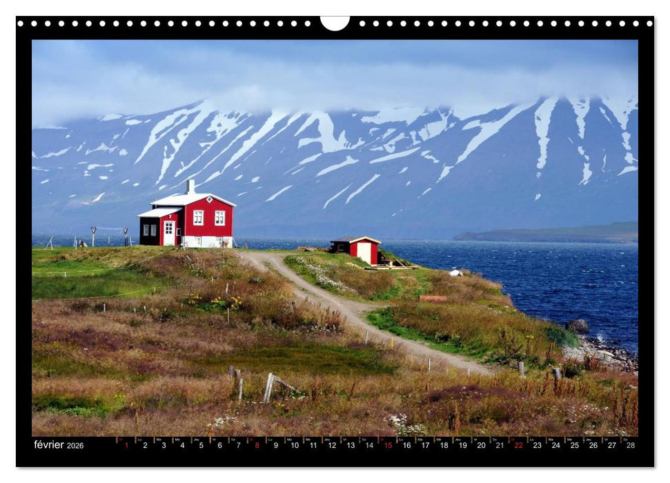 Balade en Islande (CALVENDO Calendrier mensuel 2026)