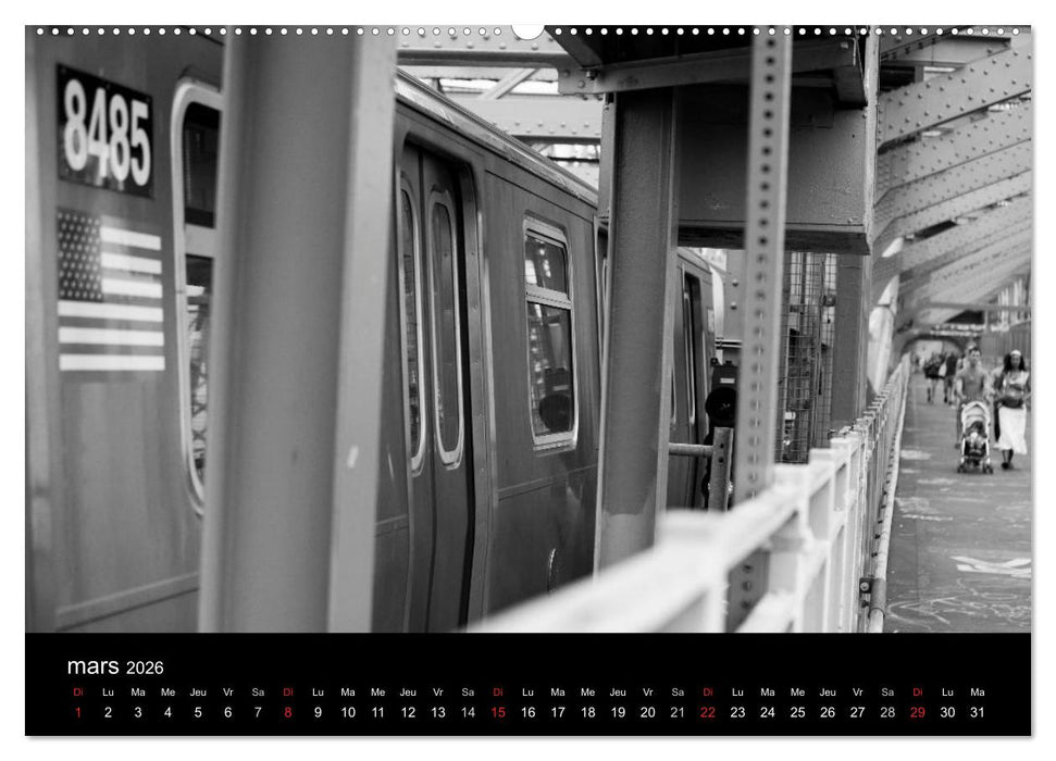 New York en noir et blanc (CALVENDO Calendrier supérieur 2026)