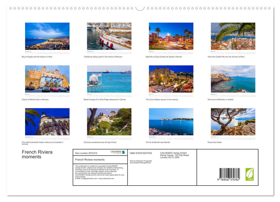 French Riviera moments (CALVENDO Premium-Calendar 2026)